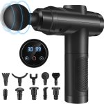 Massage Gun Deep Tissue, Muscle Percussion Massager with 30 Speeds Quiet Hand Massagers with LCD